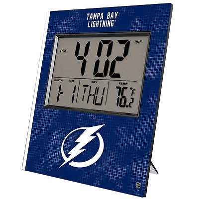 Keyscaper Tampa Bay Lightning Cross Hatch Digital Desk Clock