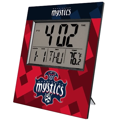 Keyscaper Washington Mystics Color Block Digital Desk Clock