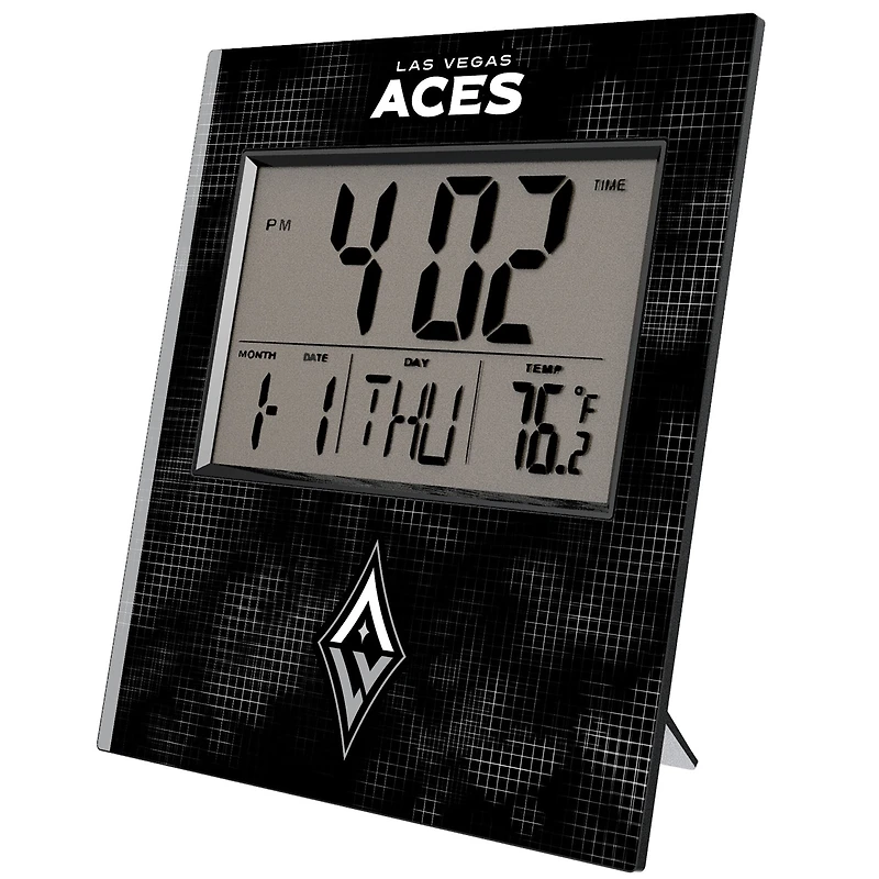 Keyscaper Las Vegas Aces Cross Hatch Digital Desk Clock