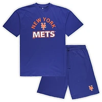 Men's Profile New York Mets Big & Tall T-Shirt & Shorts Combo Set