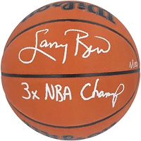 Larry Bird Boston Celtics Autographed Wilson Official Game Basketball with "3x NBA Champ" Inscription