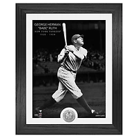 Highland Mint Babe Ruth New York Yankees Silver Coin Photo Mint