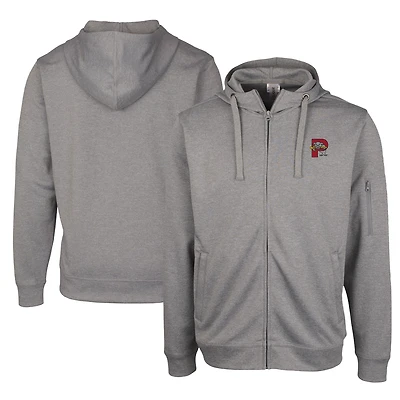 Unisex Cutter & Buck Gray Portland Sea Dogs Clique Lift Eco Performance Full-Zip Hoodie