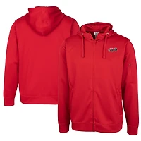 Unisex Cutter & Buck Red Lansing Lugnuts Clique Lift Eco Performance Full-Zip Hoodie