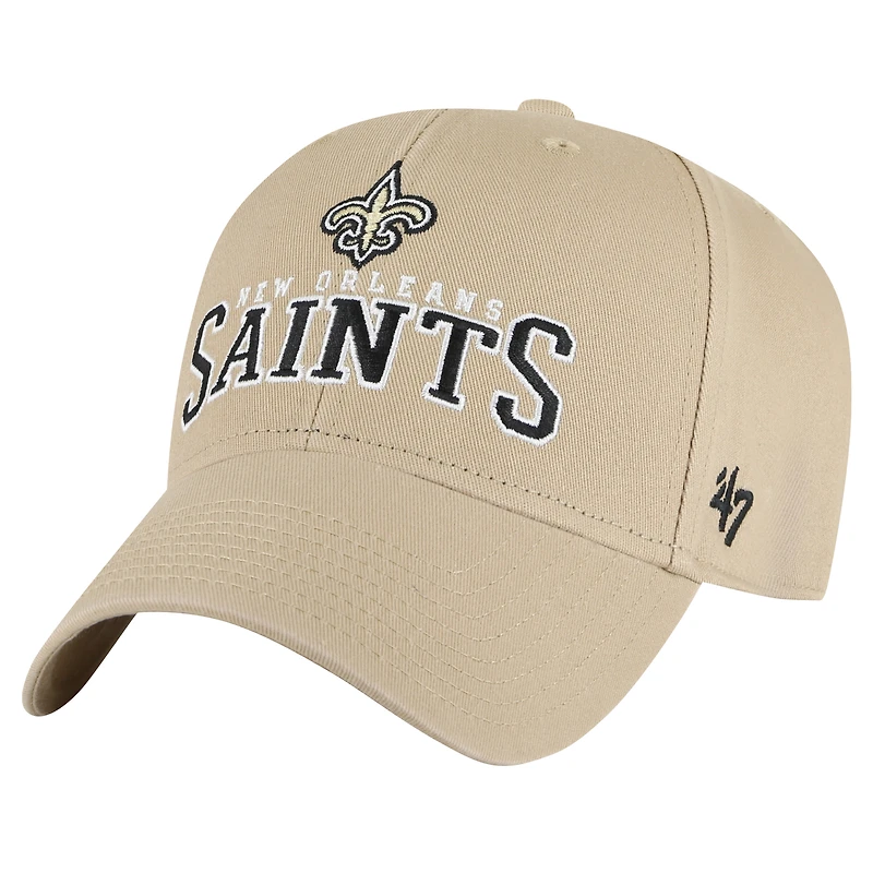 Men's '47 Khaki New Orleans Saints Powell MVP Adjustable Hat