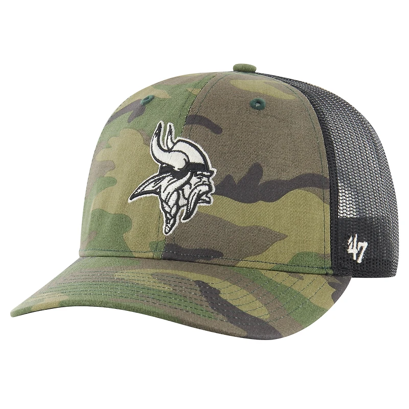 Men's '47 Camo Minnesota Vikings Trucker Adjustable Hat