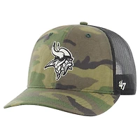 Men's '47 Camo Minnesota Vikings Trucker Adjustable Hat