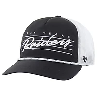 Men's '47 Black/White Las Vegas Raiders Downburst Relaxed Hitch Trucker Adjustable Hat
