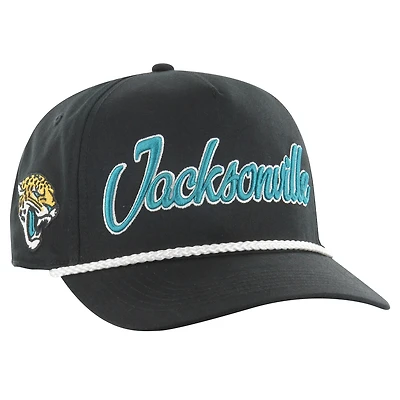 Men's '47 Black Jacksonville Jaguars Overhand Hitch Adjustable Hat