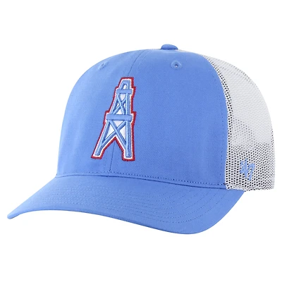 Men's '47 Light Blue/White Tennessee Titans Team Unstructured Trucker Adjustable Hat