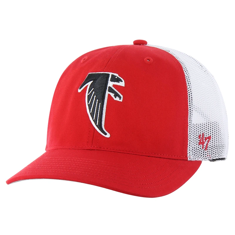 Men's '47 Red/White Atlanta Falcons Team Unstructured Trucker Adjustable Hat