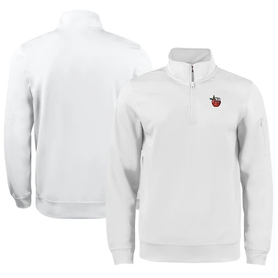 Unisex Cutter & Buck White Fort Wayne TinCaps Clique Lift Eco Performance Half-Zip Pullover Top