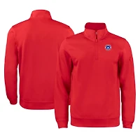 Unisex Cutter & Buck Red South Bend Cubs Clique Lift Eco Performance Half-Zip Pullover Top