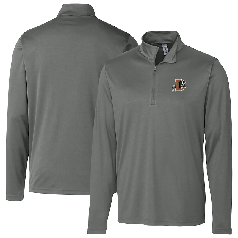 Men's Cutter & Buck  Steel Durham Bulls  Clique Spin Eco Performance Half-Zip Pullover