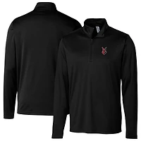 Men's Cutter & Buck  Black Indianapolis Indians  Clique Spin Eco Performance Half-Zip Pullover