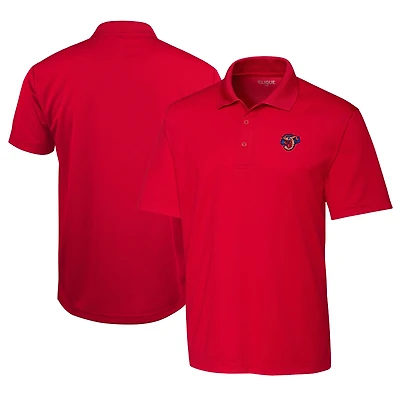 Men's Cutter & Buck Red Jacksonville Jumbo Shrimp Clique Spin Eco Performance Pique Polo