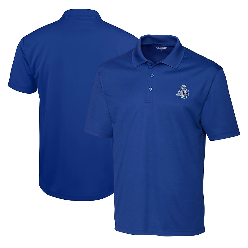 Men's Cutter & Buck Blue Hartford Yard Goats Clique Spin Eco Performance Pique Polo