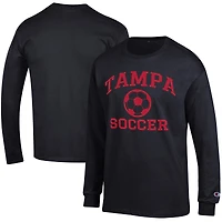 Men's Champion Black Tampa Spartans Soccer Icon Long Sleeve T-Shirt