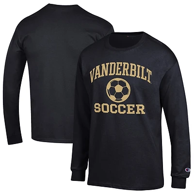 Men's Champion Black Vanderbilt Commodores Soccer Icon Long Sleeve T-Shirt
