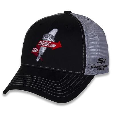 Men's Stewart-Haas Racing Team Collection  Black Ryan Preece Haas Tooling Team Sponsor Adjustable Hat