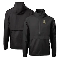 Men's Cutter & Buck  Black Salt Lake Bees  Charter Eco Recycled Half-Zip Anorak Jacket