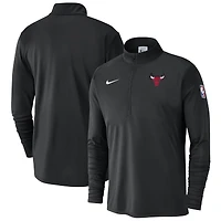 Men's Nike Black Chicago Bulls 2024/25 Courtside Performance Half-Zip Top