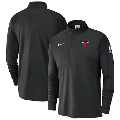 Men's Nike Black Chicago Bulls 2024/25 Courtside Performance Half-Zip Top