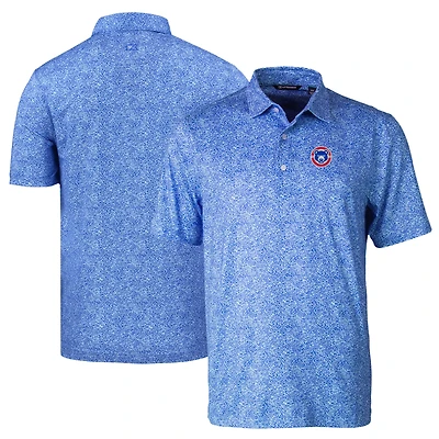 Men's Cutter & Buck Blue South Bend Cubs DryTec Pike Constellation Print Stretch Polo