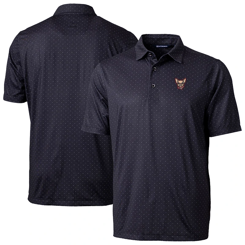 Men's Cutter & Buck  Black El Paso Chihuahuas Pike Double Dot Print Stretch Polo