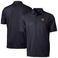 Men's Cutter & Buck  Black El Paso Chihuahuas Pike Double Dot Print Stretch Polo
