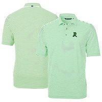 Men's Cutter & Buck Kelly Green Dayton Dragons DryTec Virtue Eco Pique Stripe Recycled Polo