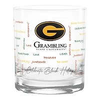 Grambling Tigers 14oz. Black History Month Rocks Glass