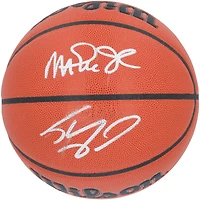 Magic Johnson & Shaquille O'Neal Los Angeles Lakers Autographed Wilson Authentic Series Indoor/Outdoor Basketball
