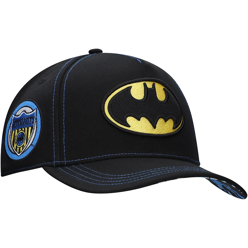 Men's Black Batman A-Frame Adjustable Hat