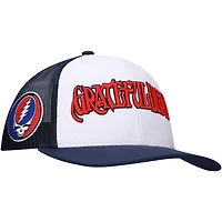 Unisex White/Navy The Grateful Dead Wordmark Trucker Adjustable Hat