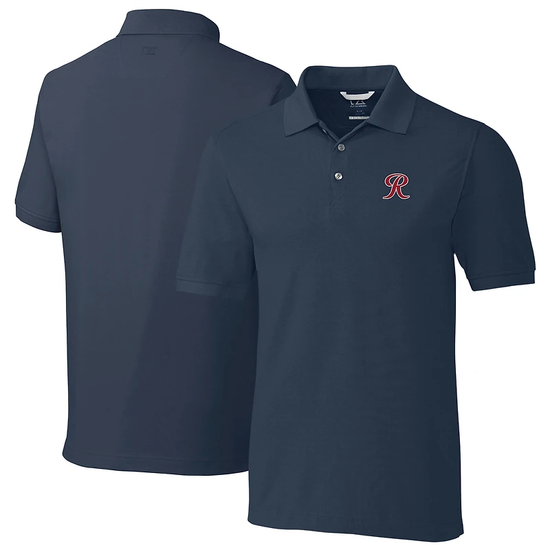 Men's Cutter & Buck Navy Tacoma Rainiers Big & Tall DryTec Advantage Tri-Blend Pique Polo
