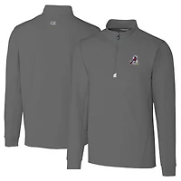 Men's Cutter & Buck  Gray Springfield Cardinals Big & Tall Traverse Stretch Quarter-Zip Top