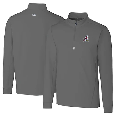 Men's Cutter & Buck  Gray Springfield Cardinals Big & Tall Traverse Stretch Quarter-Zip Top