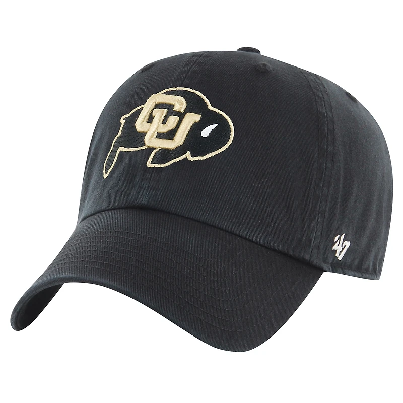 Youth '47 Black Colorado Buffaloes Clean Up Adjustable Hat
