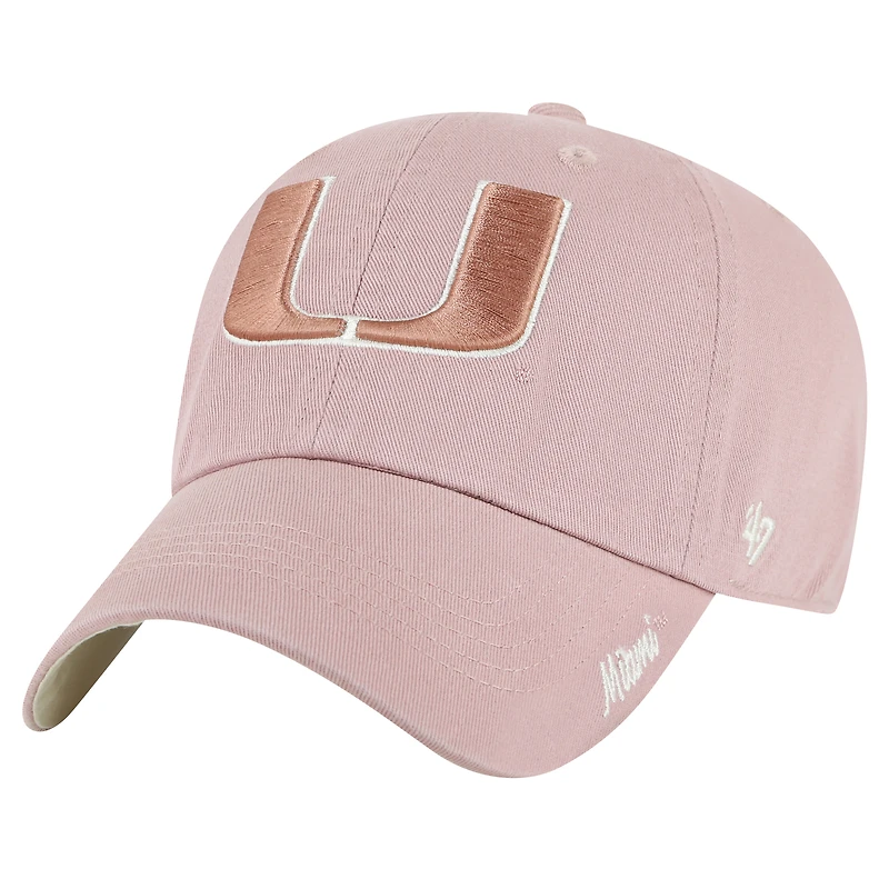 Women's '47 Light Pink Miami Hurricanes Dusty Miata Clean Up Adjustable Hat