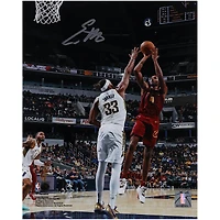 Evan Mobley Cleveland Cavaliers Autographed 8" x 10" Fadeaway Jumper vs. Indiana Pacers Photograph
