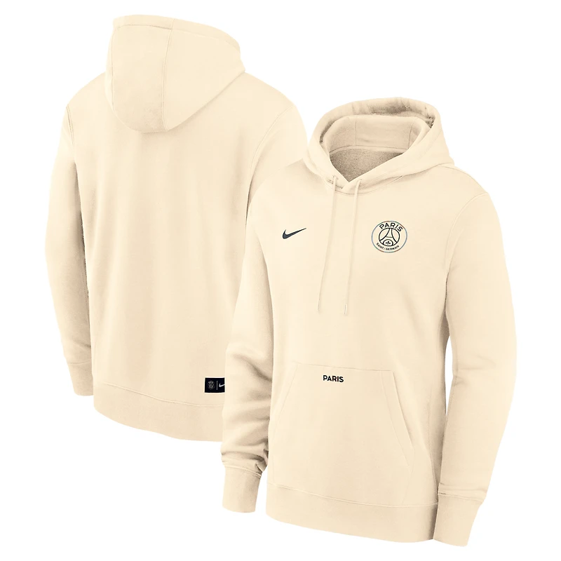 Men's Nike Cream Paris Saint-Germain Club Pullover Hoodie
