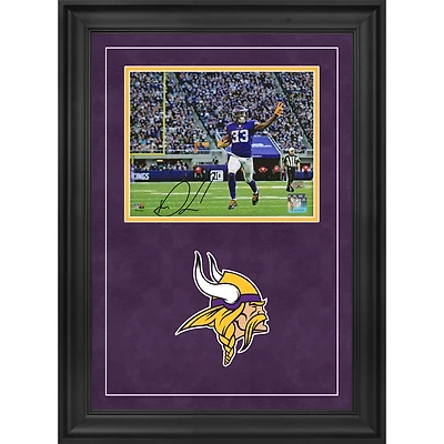 Dalvin Cook Minnesota Vikings Autographed Deluxe Framed 8" x 10" Peace Sign Photograph