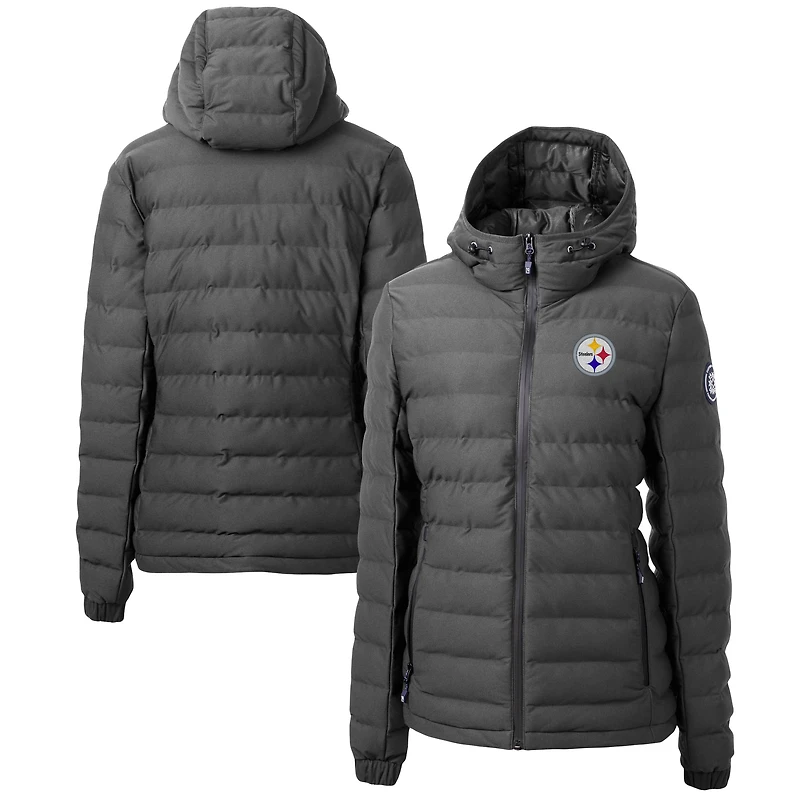 Women's Cutter & Buck  Gray Pittsburgh Steelers Mission Ridge Repreve Eco Insulated Full-Zip Puffer Jacket