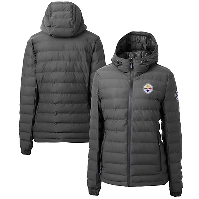 Women's Cutter & Buck  Gray Pittsburgh Steelers Mission Ridge Repreve Eco Insulated Full-Zip Puffer Jacket