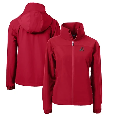 Women's Cutter & Buck Red Arizona Diamondbacks Charter Eco Recycled Full-Zip Jacket