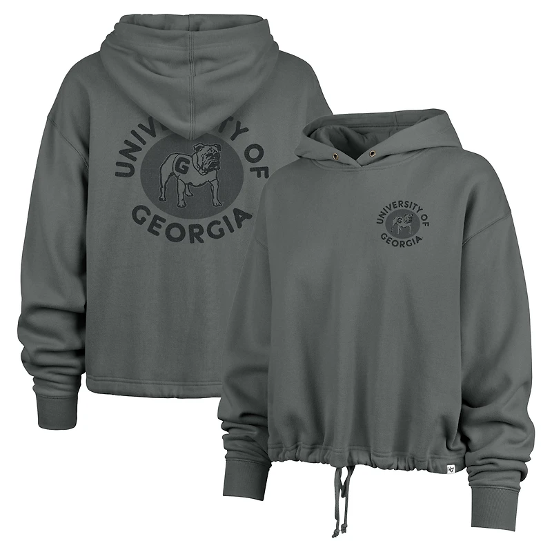 Women's '47 Gray Georgia Bulldogs Luminance Dot Venice Pullover Hoodie