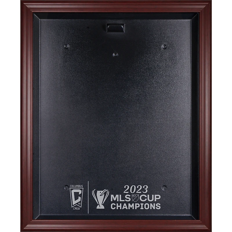 Columbus Crew 2023 MLS Cup Champions Mahogany Framed Team Logo Jersey Display Case