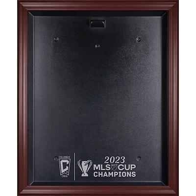 Columbus Crew 2023 MLS Cup Champions Mahogany Framed Team Logo Jersey Display Case