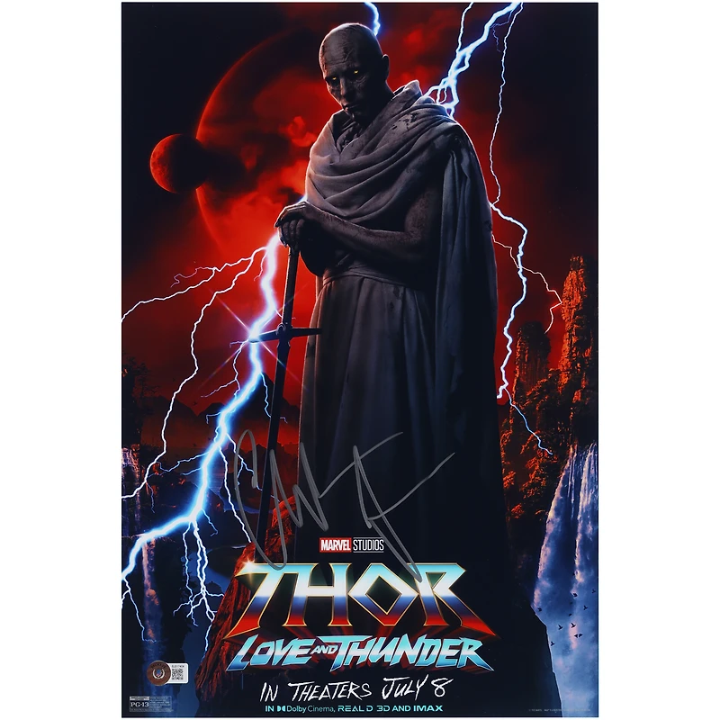 Christian Bale Thor: Love and Thunder Autographed 12" x 18" Movie Poster - BAS
